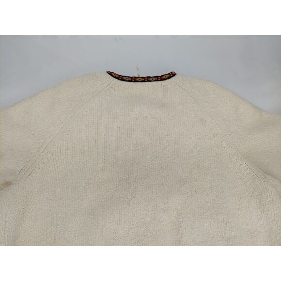 Free People Oversized Boho Boucle Bell Two Faced Embroidered Blue Red Jacket S - Picture 12 of 15